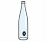 Botella de plástico con agujero y tapón